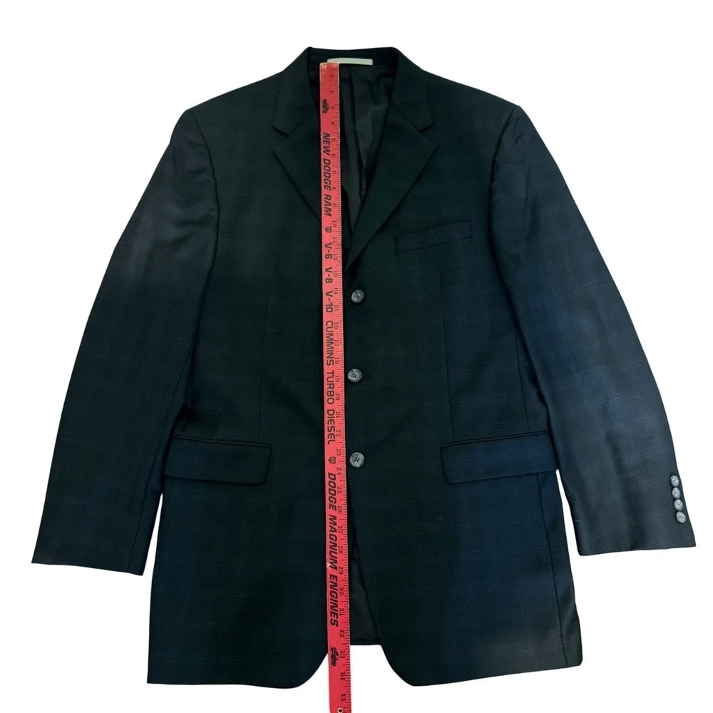 Burberry London Kensington Wool Plaid Men's Sport Coat Size 42L Blazer